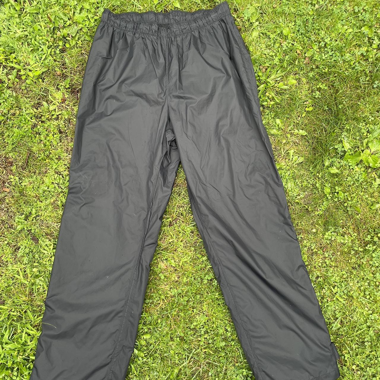 men’s black nylon (jogging) pants. large adjustable... Depop