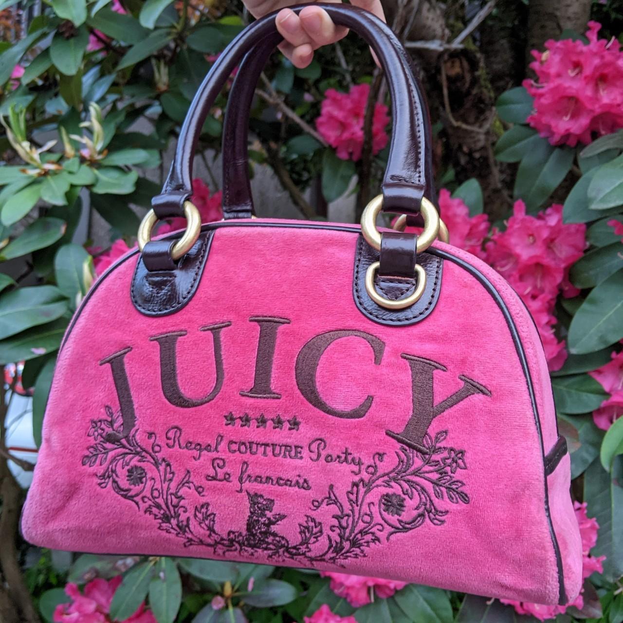 Juicy Couture Bowler Bag Pretty hot pink velour... - Depop