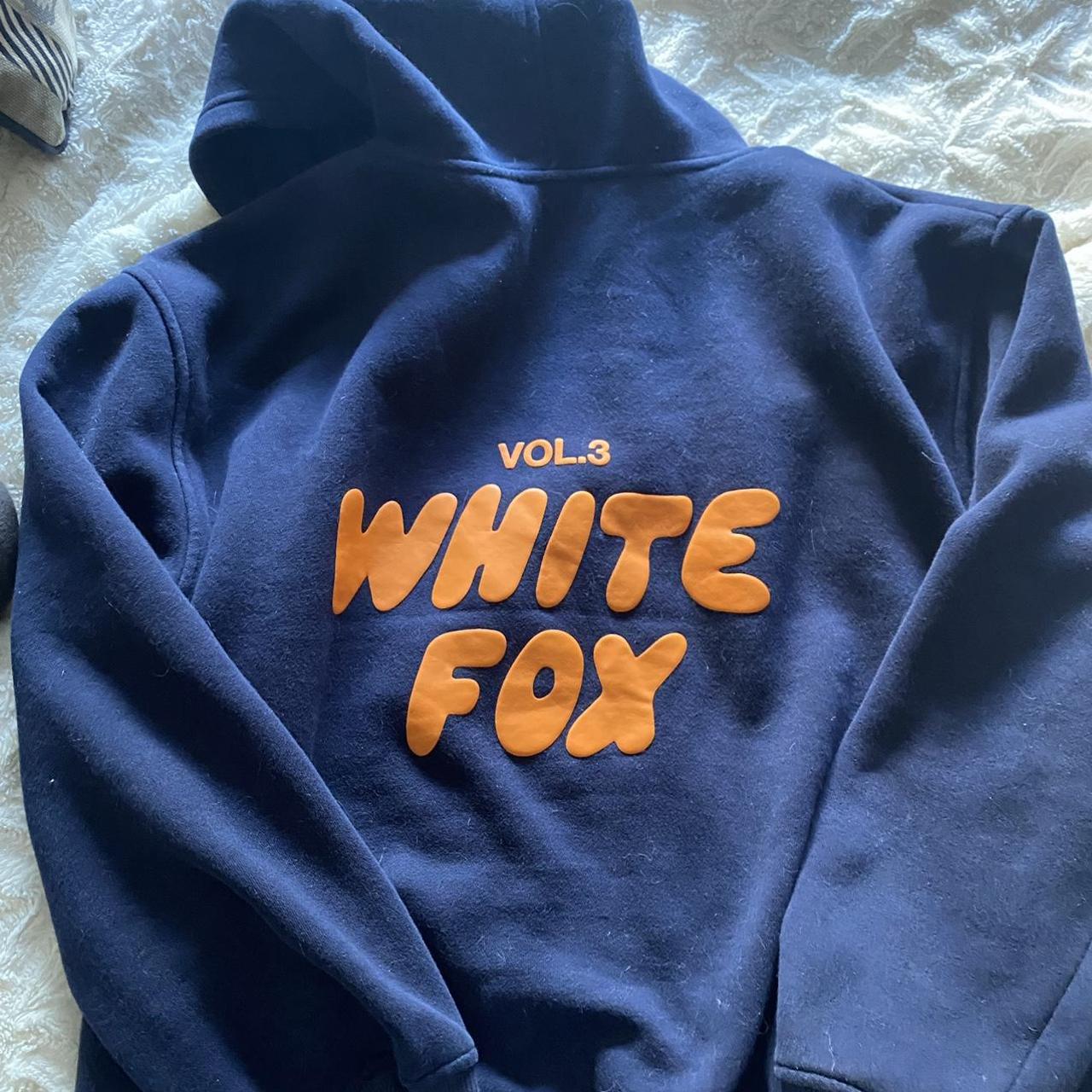 RRP:$80 Orange and navy white fox hoodie, worn a... - Depop