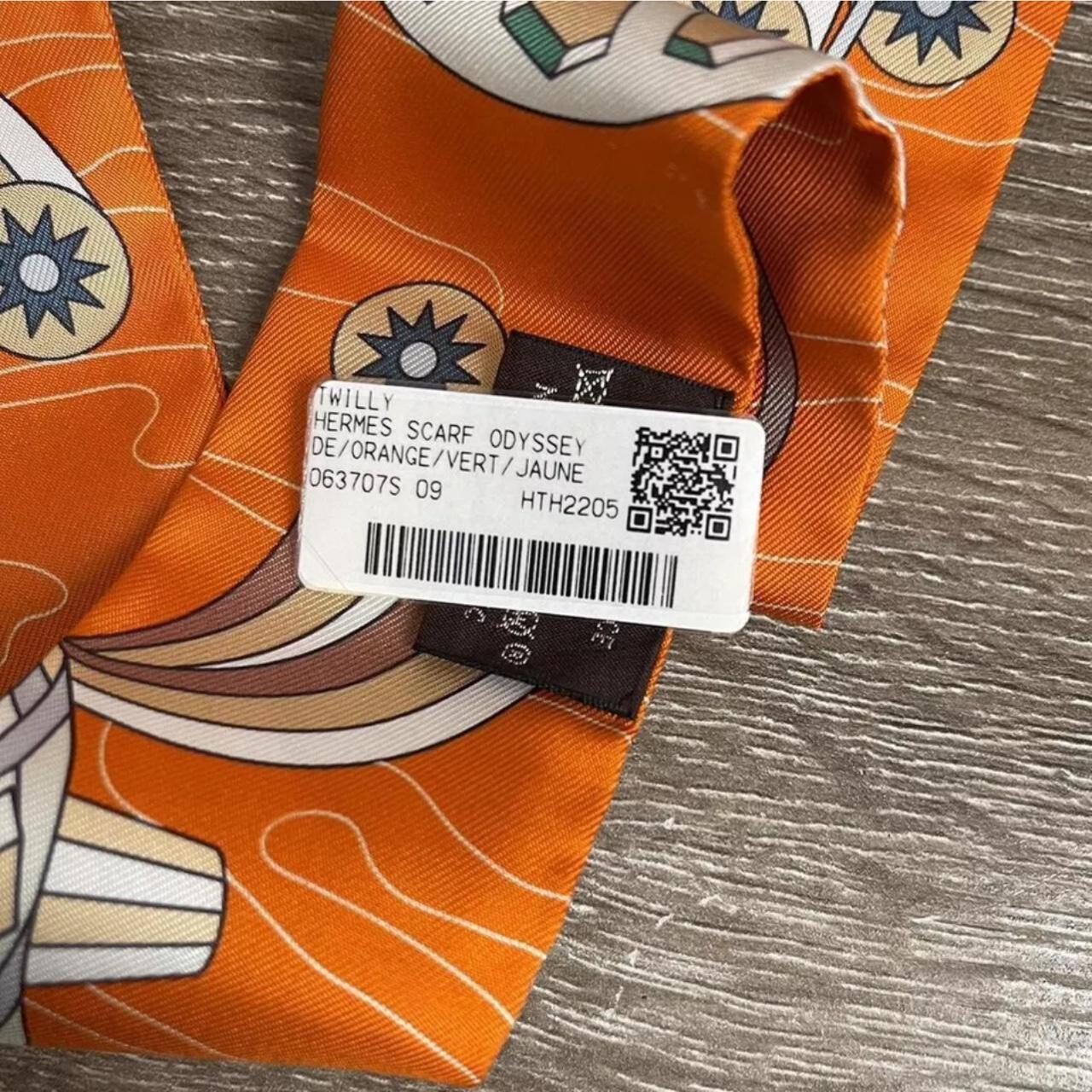 Hermes silk Odyssey orange twilly #hermes