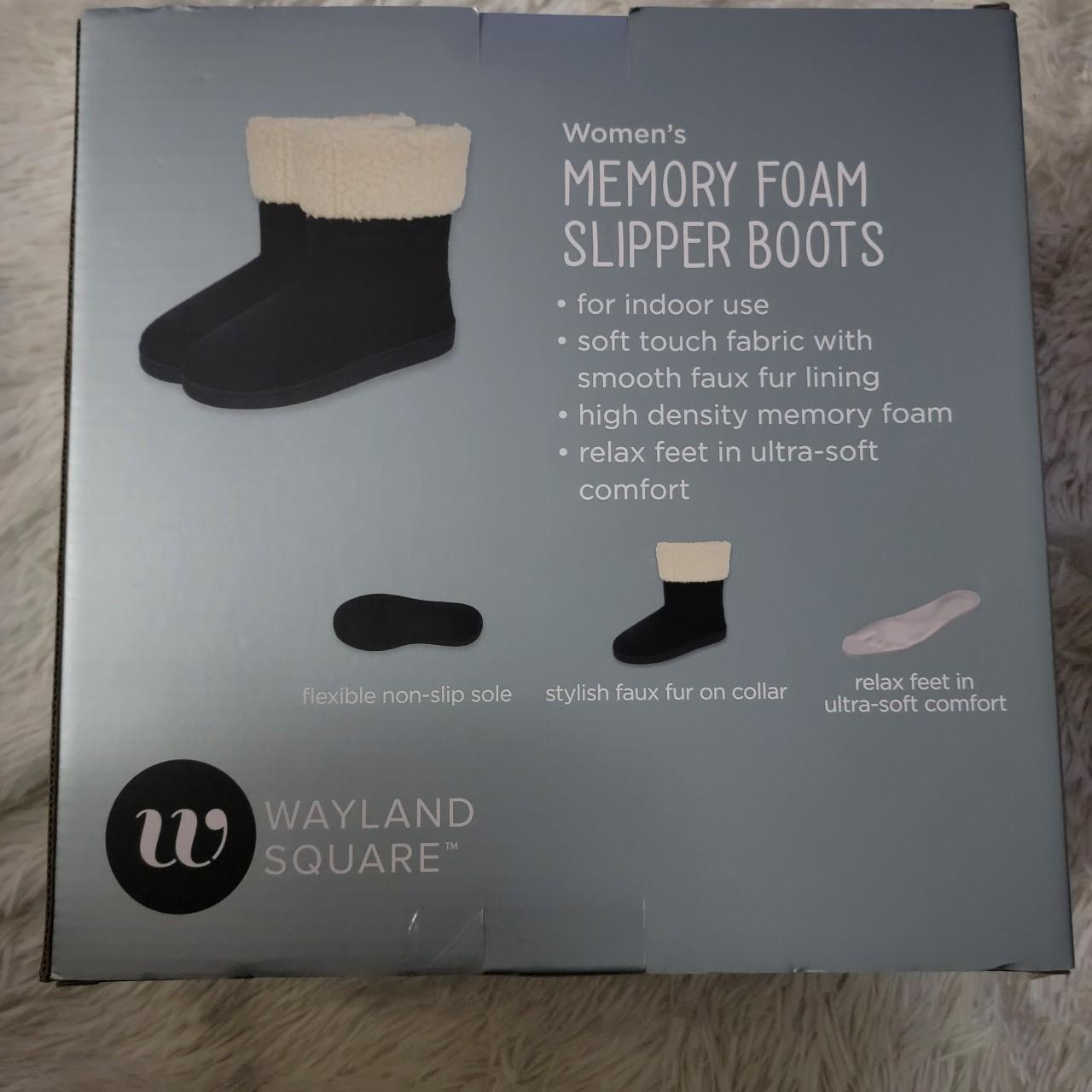 Wayland memory foam hot sale slipper boots cvs