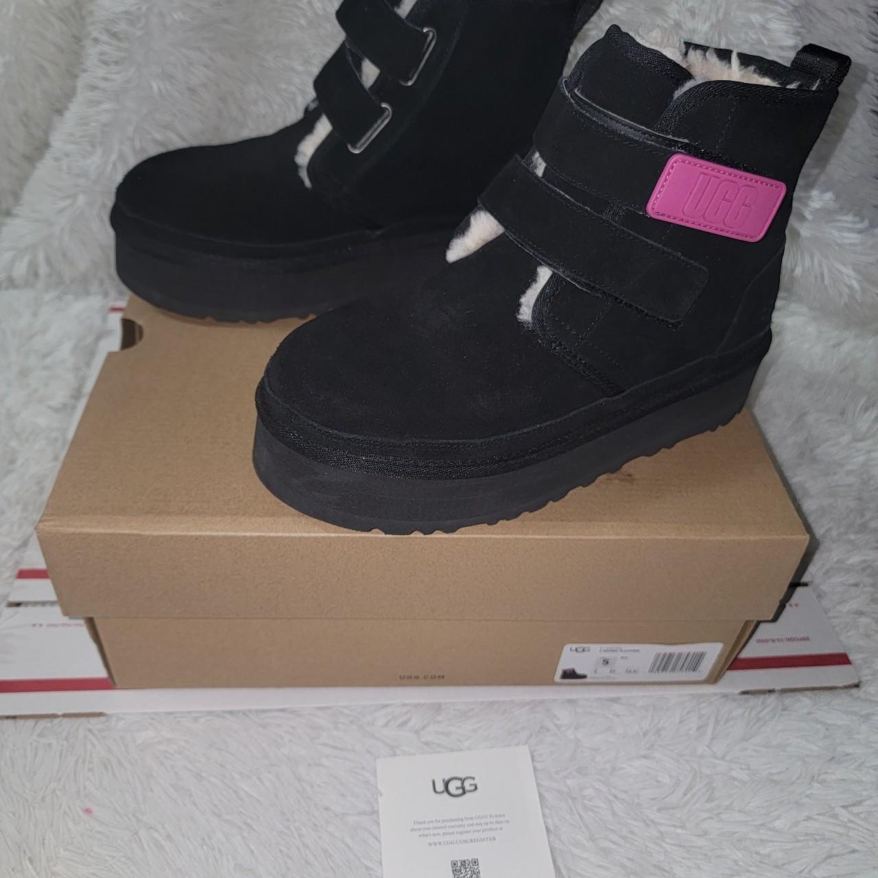 Black and discount pink ugg boots