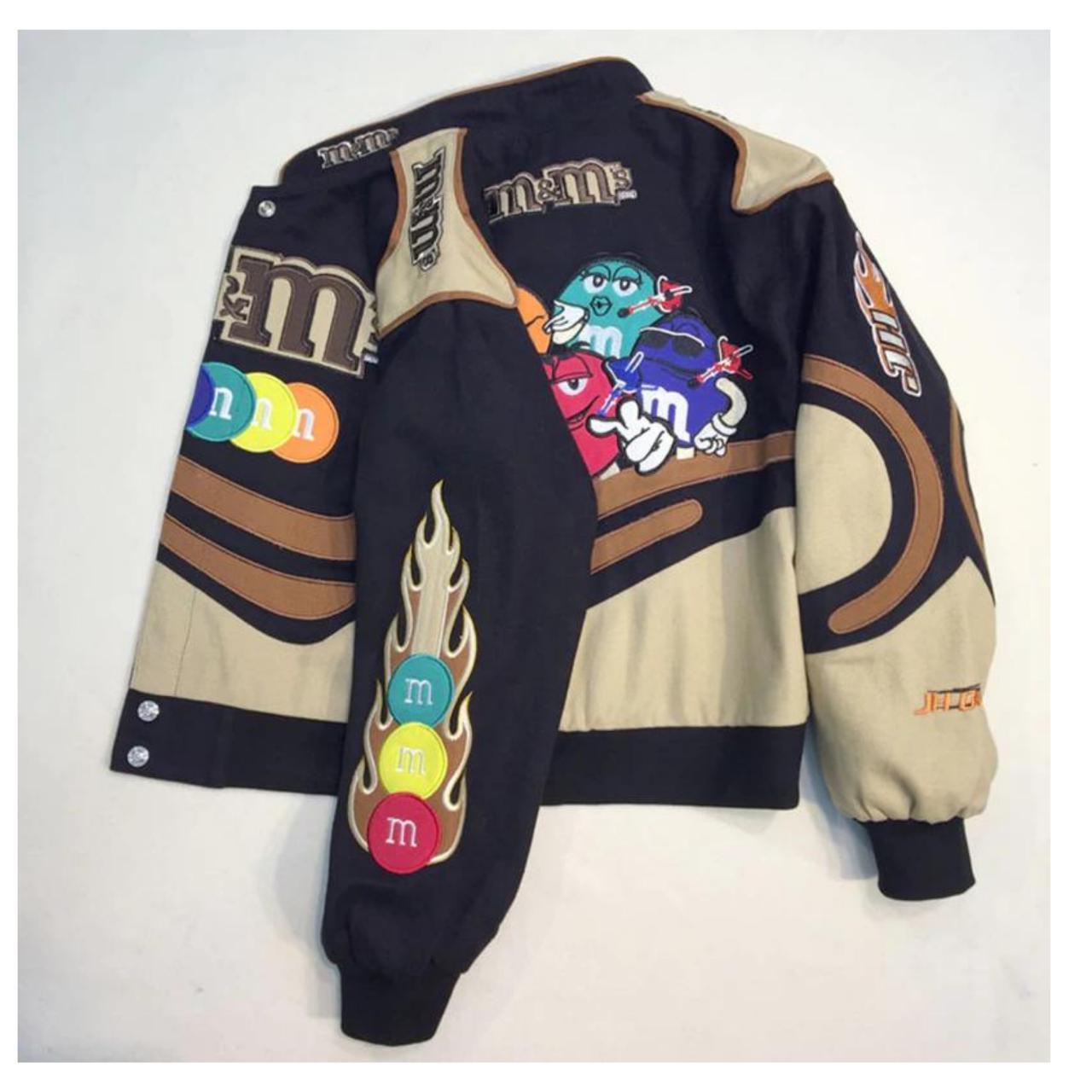 Embroidered Nascar Vintage Style M&M Racing Jacket,... - Depop