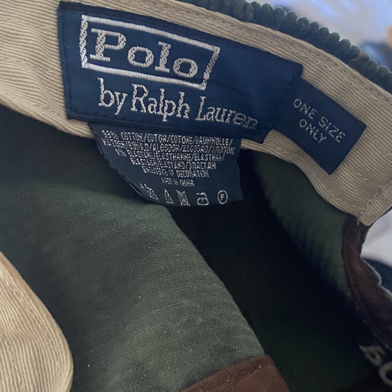 POLO RALPH LAUREN GREEN CORDUROY HAT GREAT... - Depop