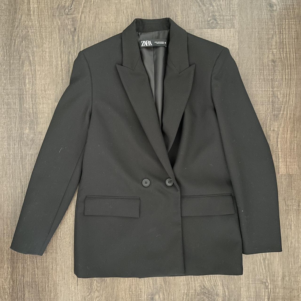 Zara Oversized Black Blazer Size XS *Worn Less... - Depop