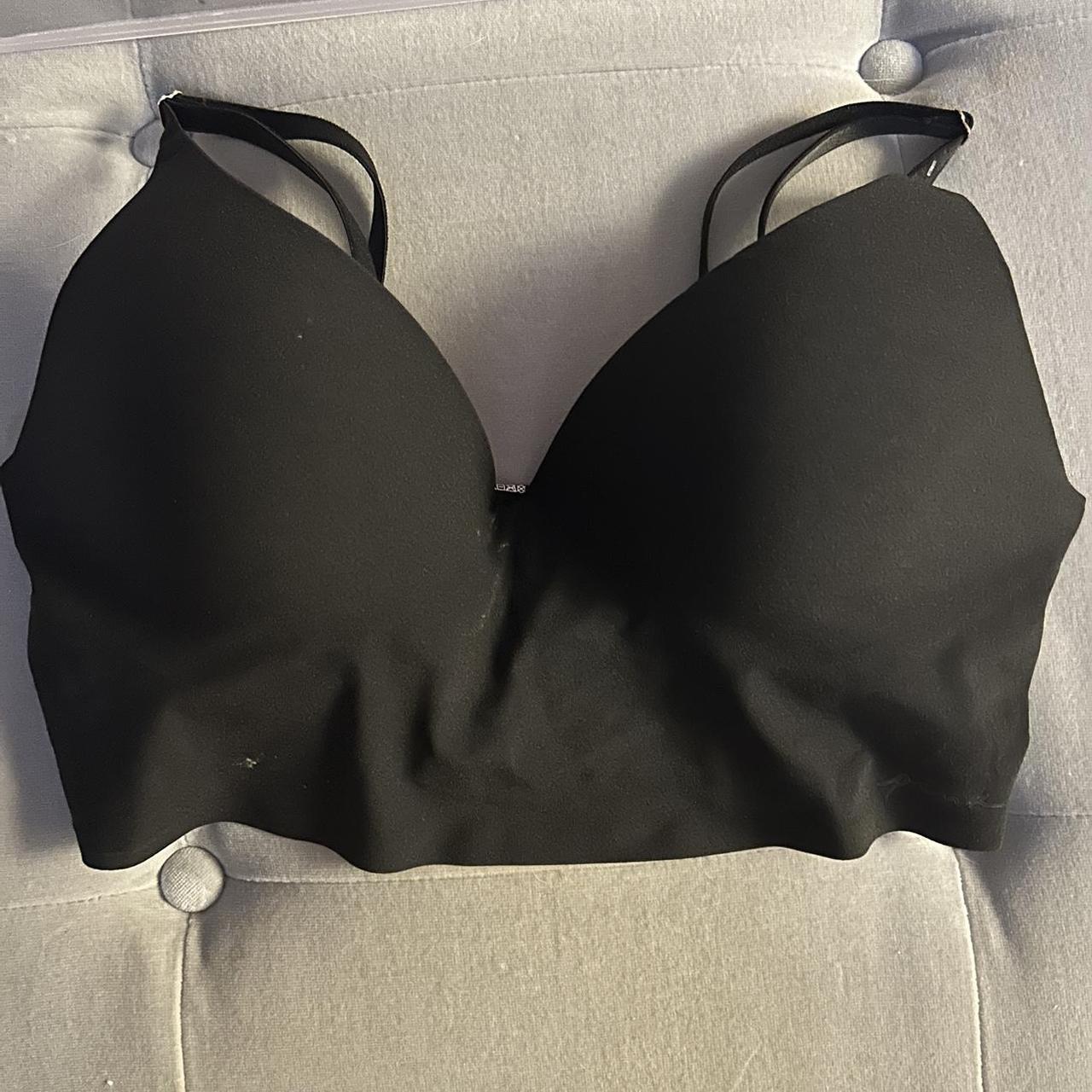 Victoria's Secret plunge push up bra with black - Depop