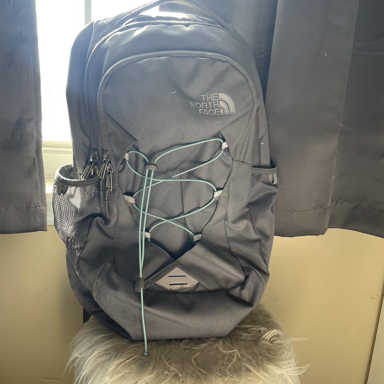 north face backpack light grey