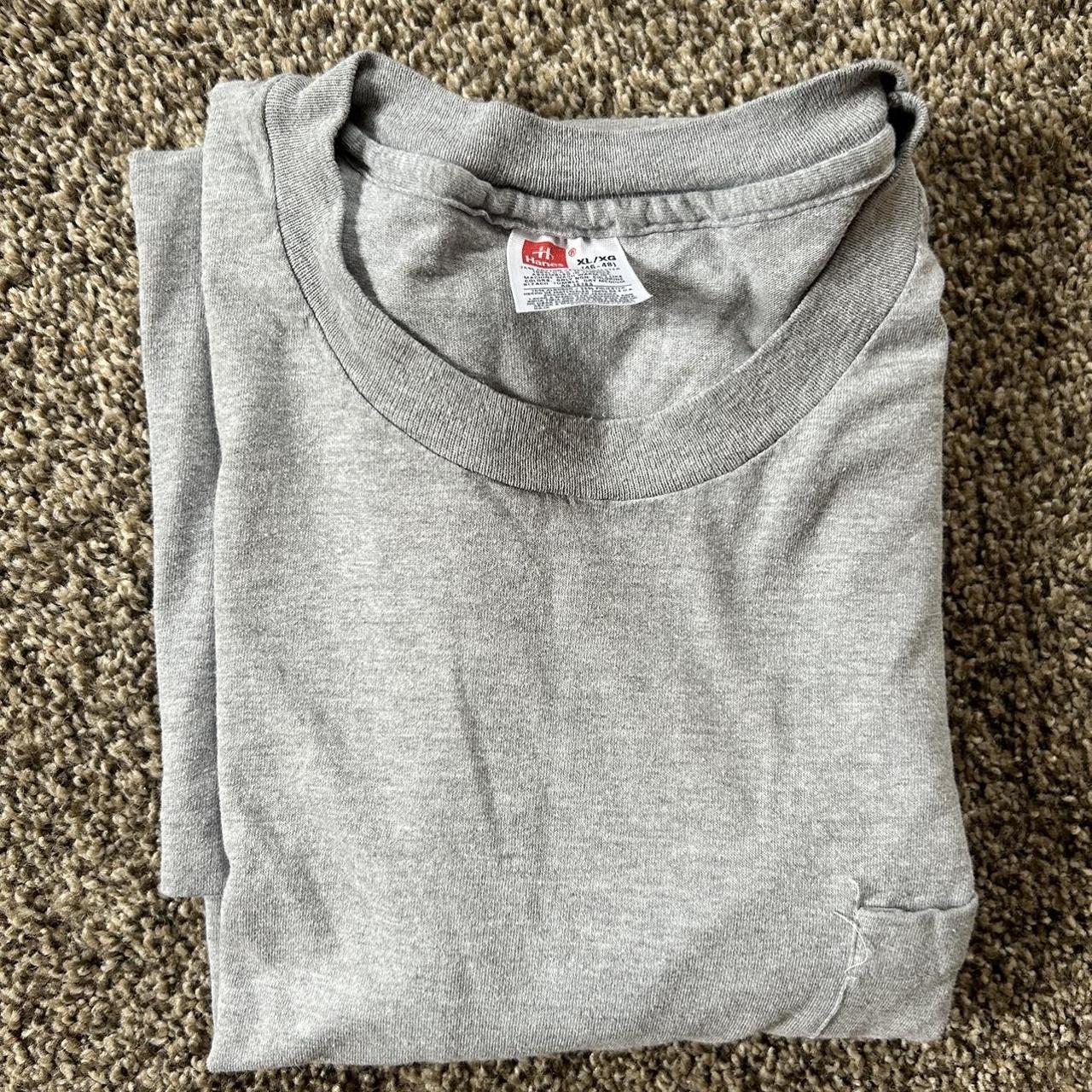 Hanes Men's Grey T-shirt | Depop