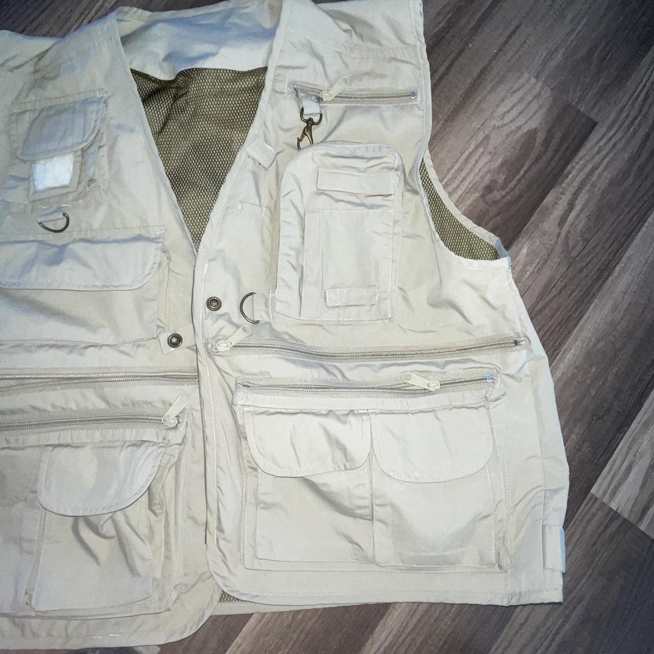 Tan Fishing Vest Vintage Garment / Men's L / Dope - Depop