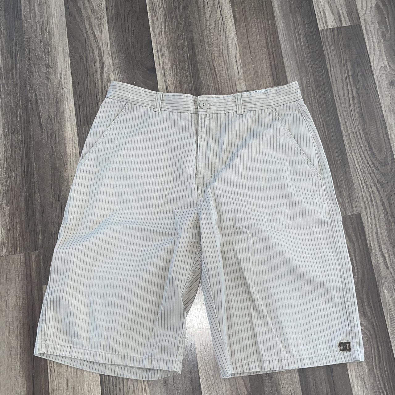 Men’s stripped DC Shoes Shorts Khaki size 36... - Depop