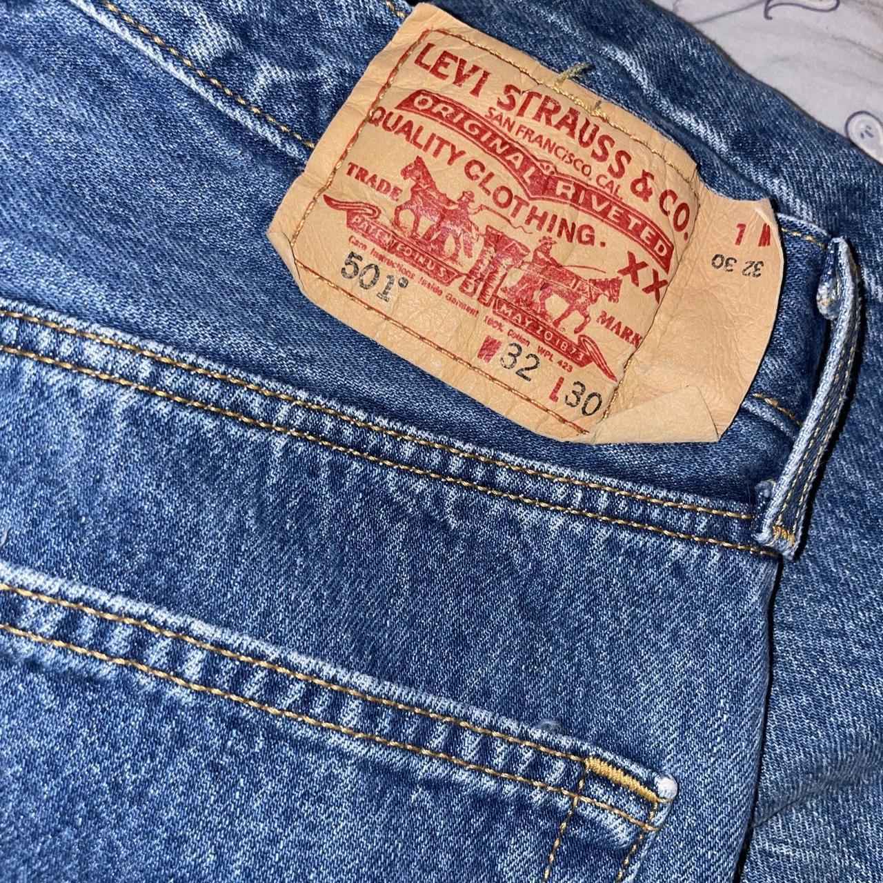 Levi’s 501 30x33.5 Washed Blue Button Fly #levis #501 - Depop