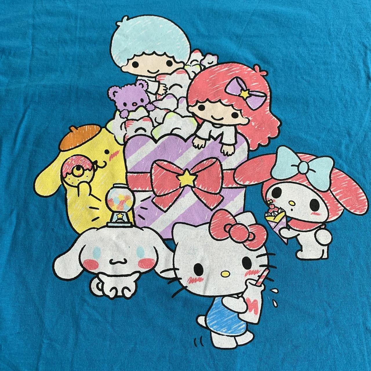 BRIGHT BLUE SANRIO CHARACTER TEE > official Sanrio... - Depop