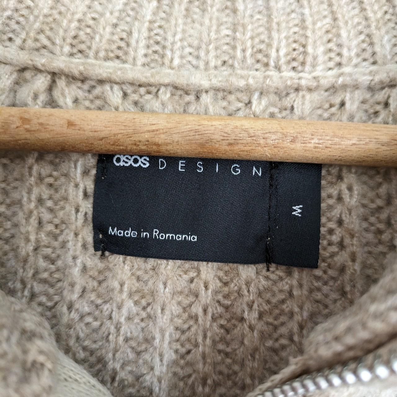 ASOS half zip cosy knitted fleece jumper, oversized... - Depop