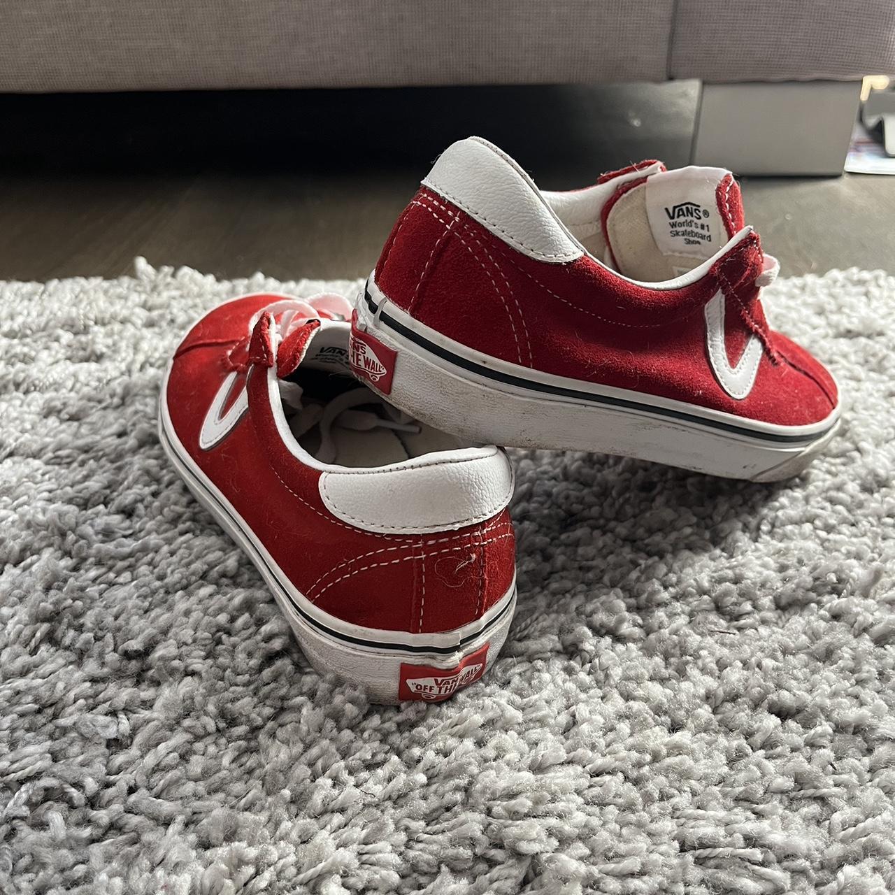 Racing Red Vans Running Shoes Red Vans Sport Sneakers Red - Main Image