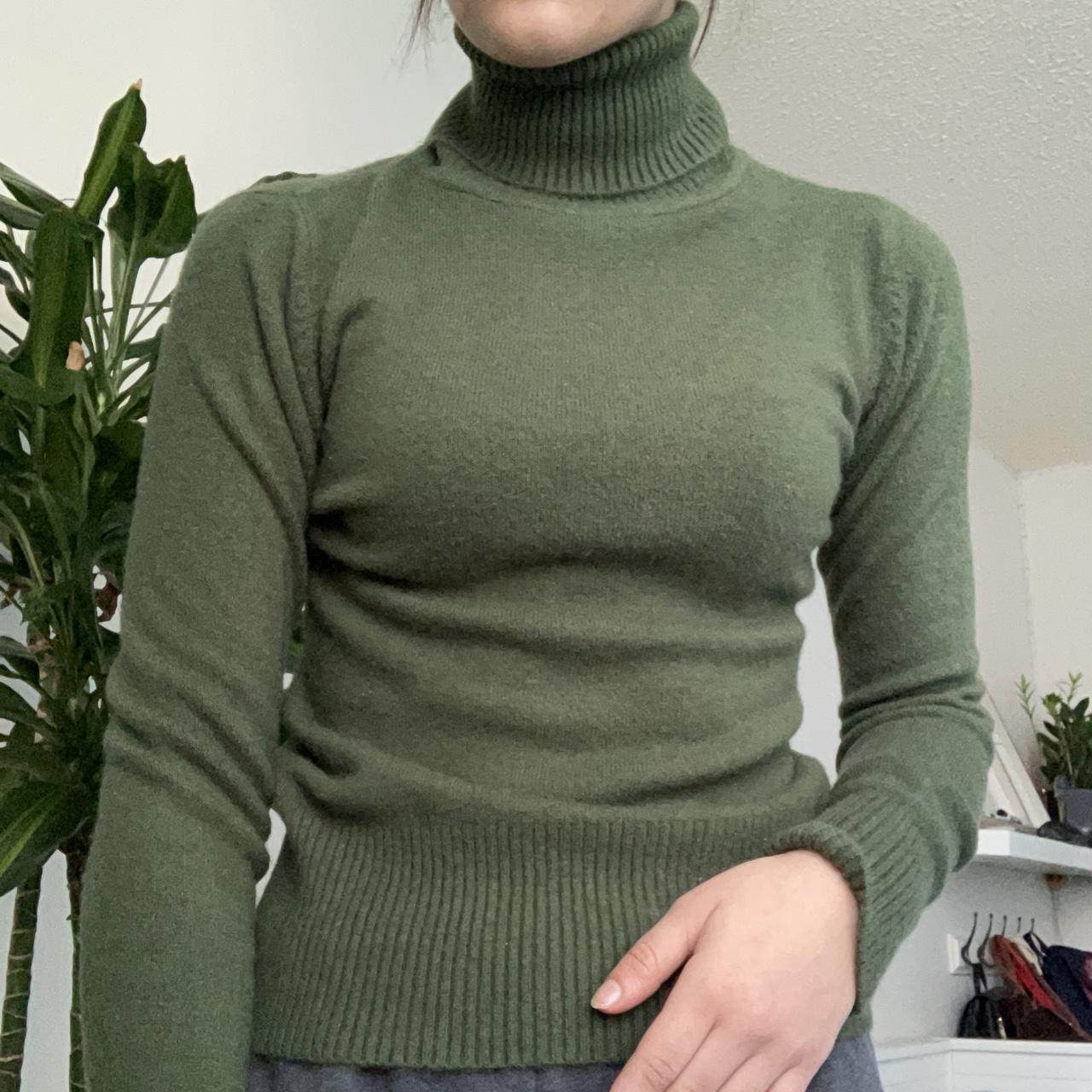 Green Brandy Melville Turtle Neck Sweater Buyer... Depop
