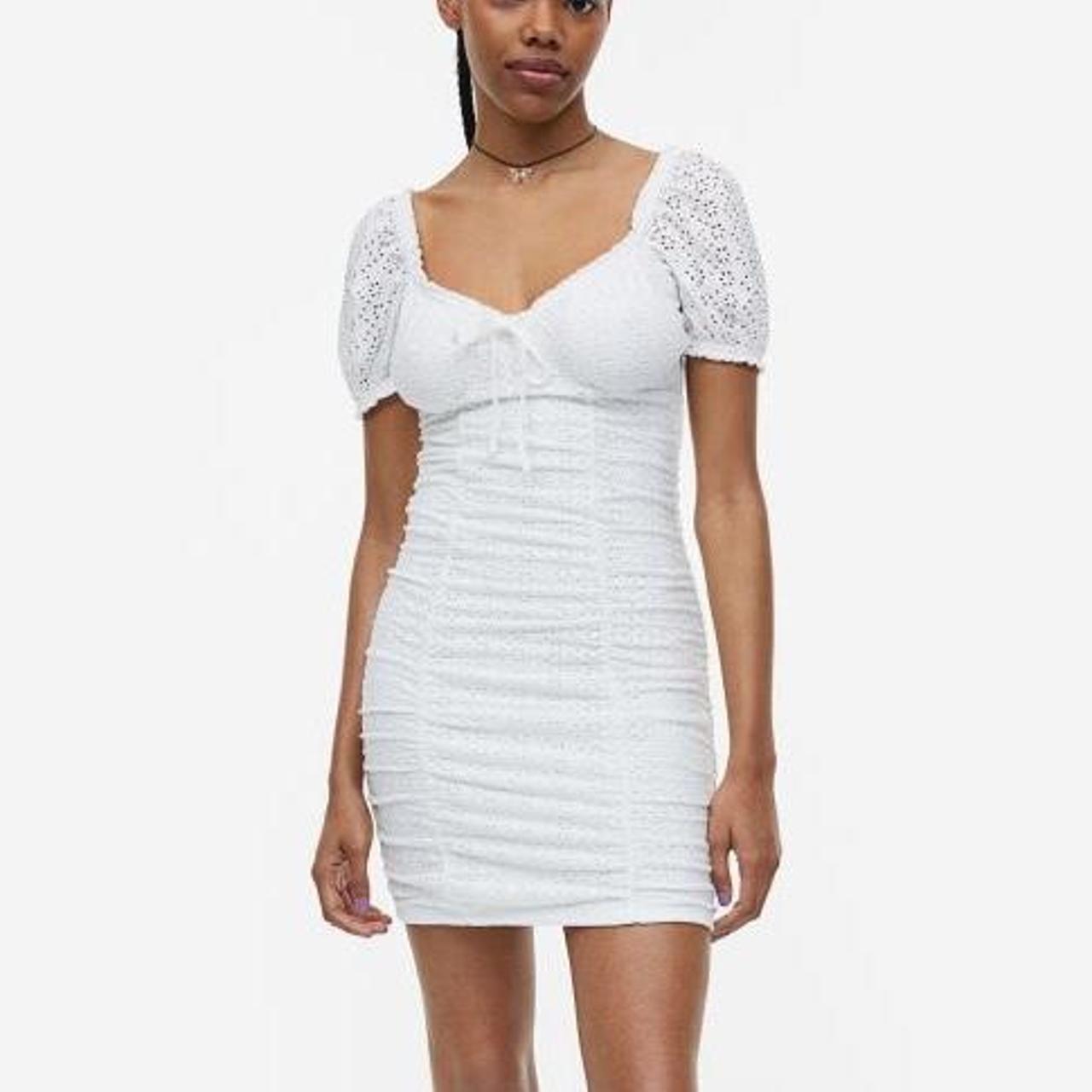 H&M Women's White Dress Depop