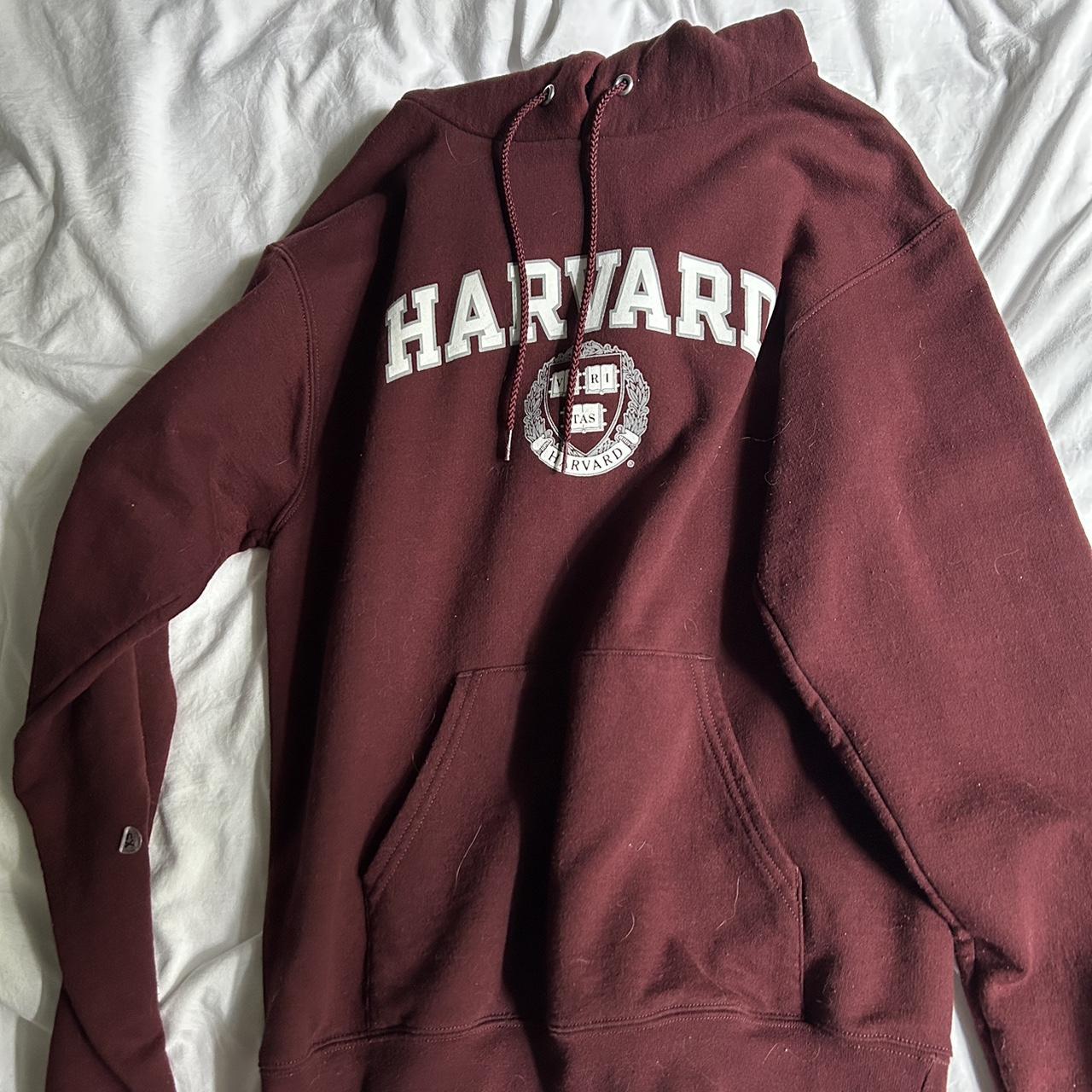 Maroon/burgundy champion Harvard hoodie. Purchased... - Depop