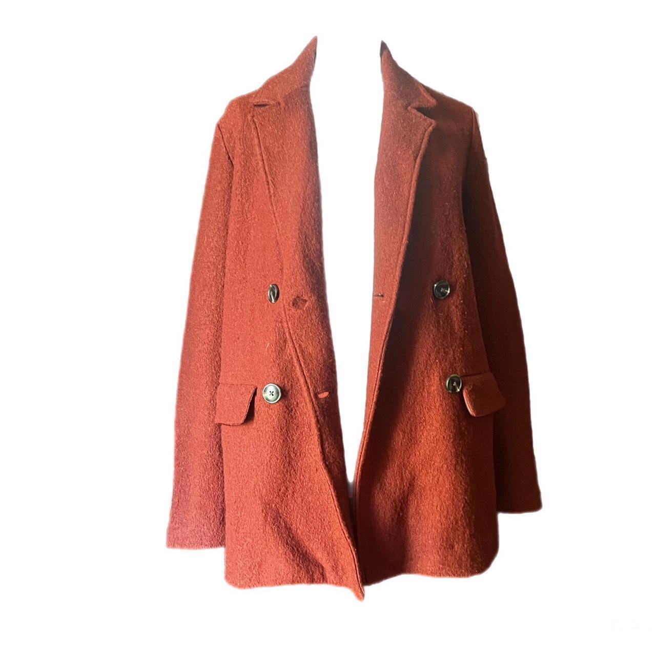 Rachel Zoe Orange buy Wool Coat. Size Medium.