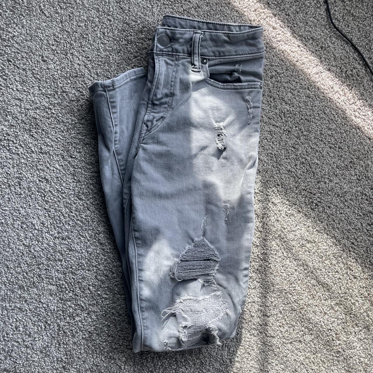 American Eagle Outfitters Men's Grey Jeans Depop