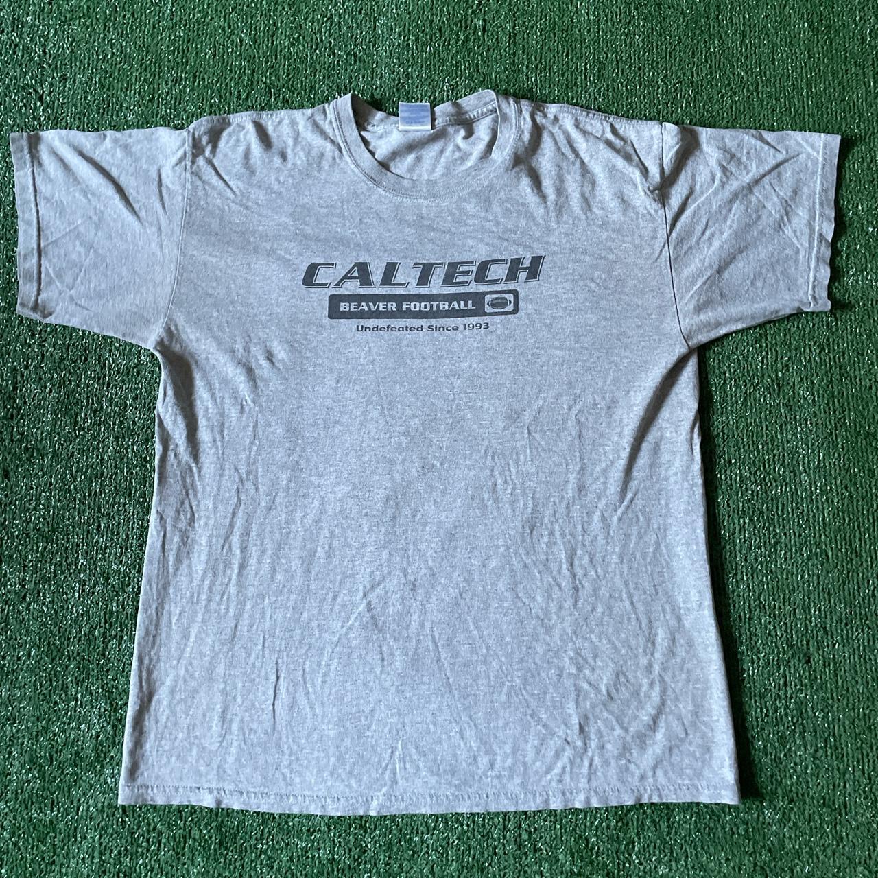 cal-tech-beaver-football-logo-tee-size-large-color-depop