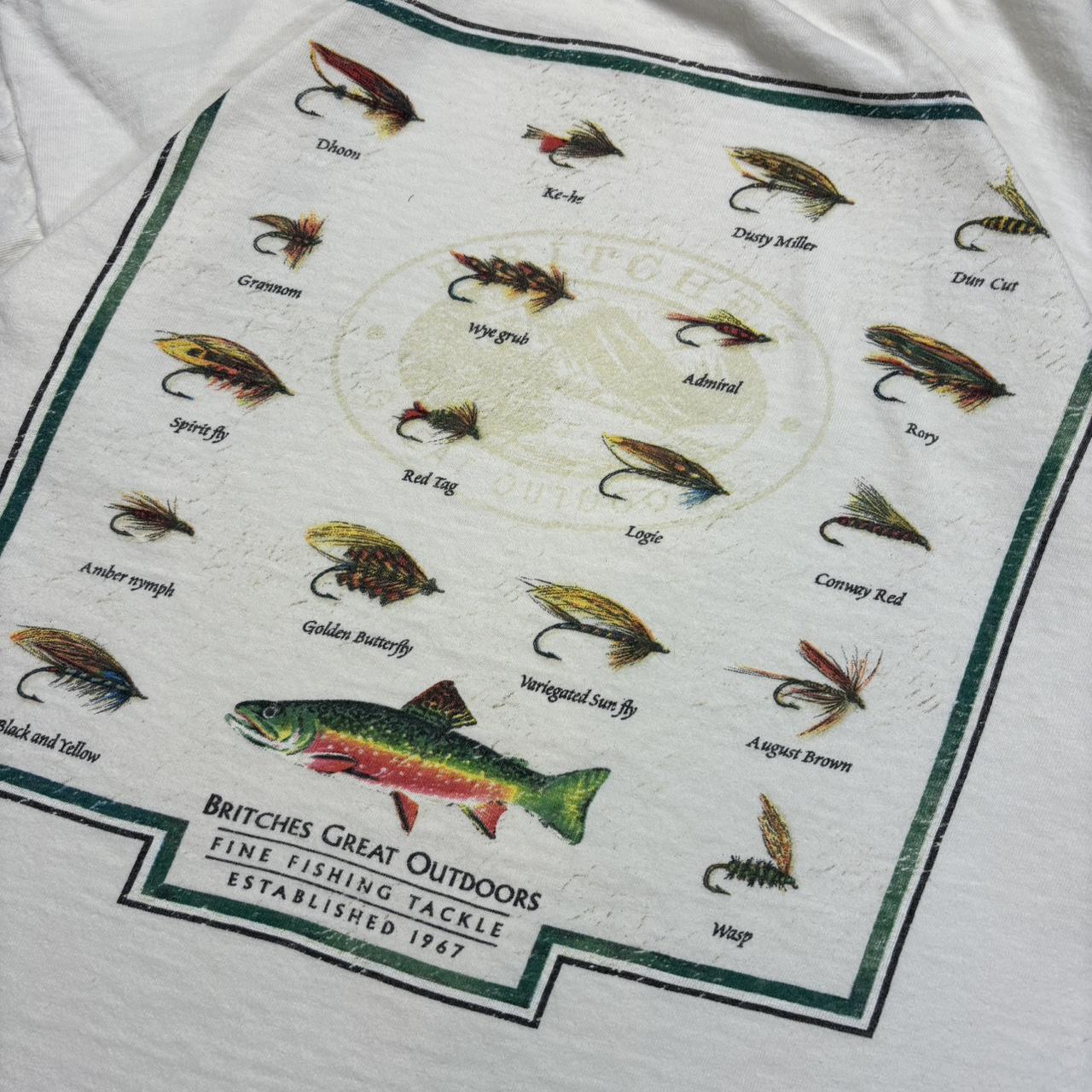 Vintage 90's Fishing shirt Bait & Tackle - Depop