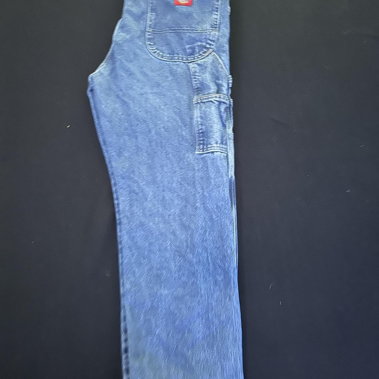 dickies blue double knee jeans, get em quick 35x32” - Depop