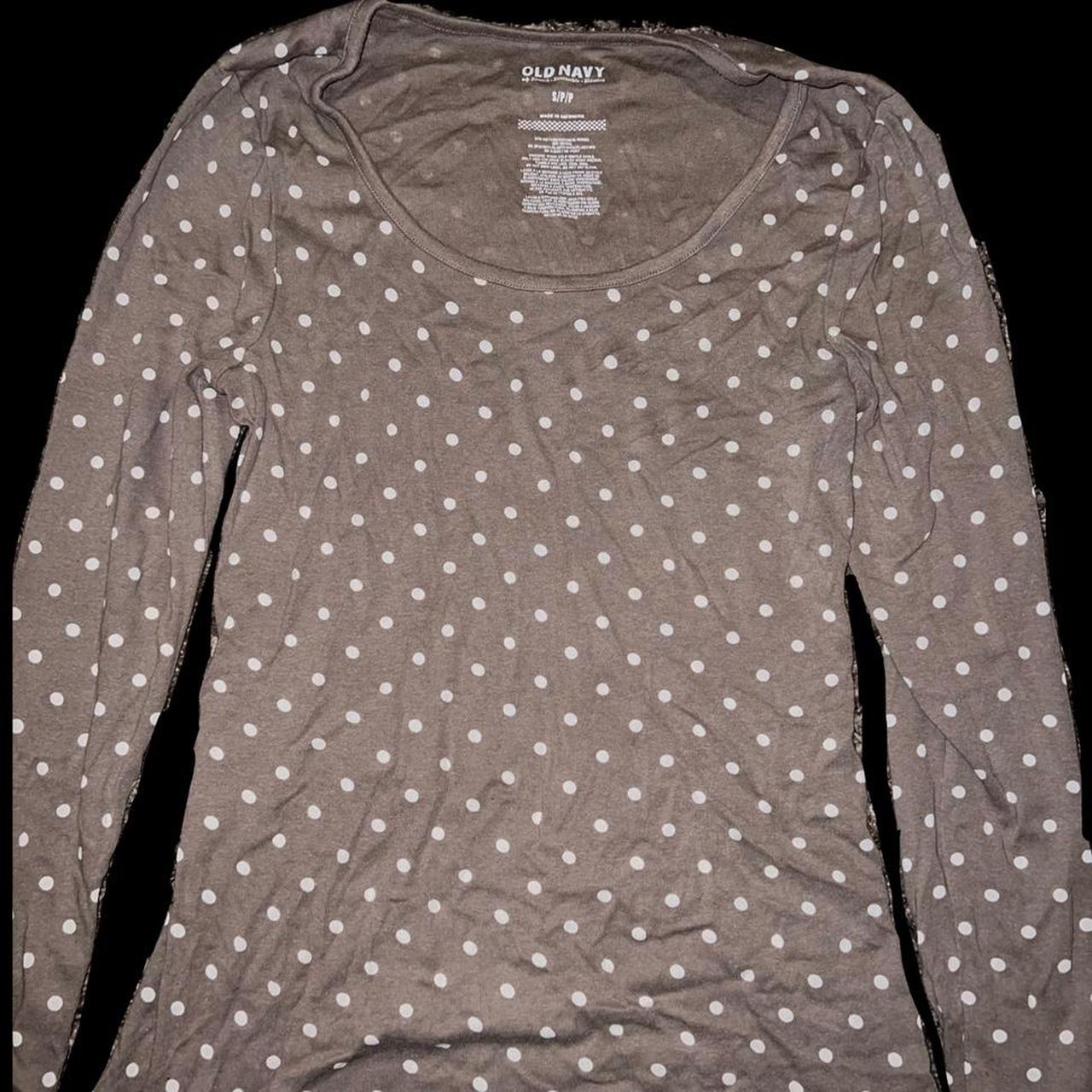 cute light brown polka dot top