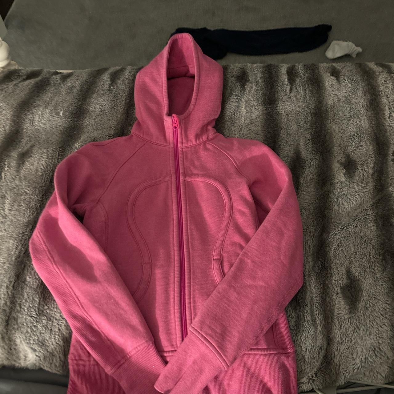 Pink sparkly lululemon scuba define jacket size 4 - Depop