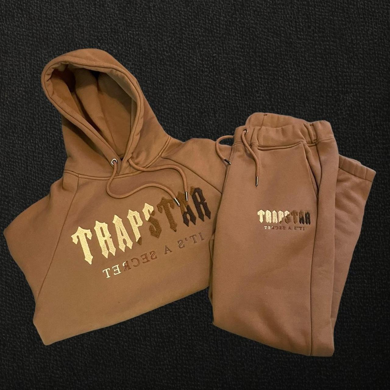 Trapstar Men's Brown Hoodie Depop