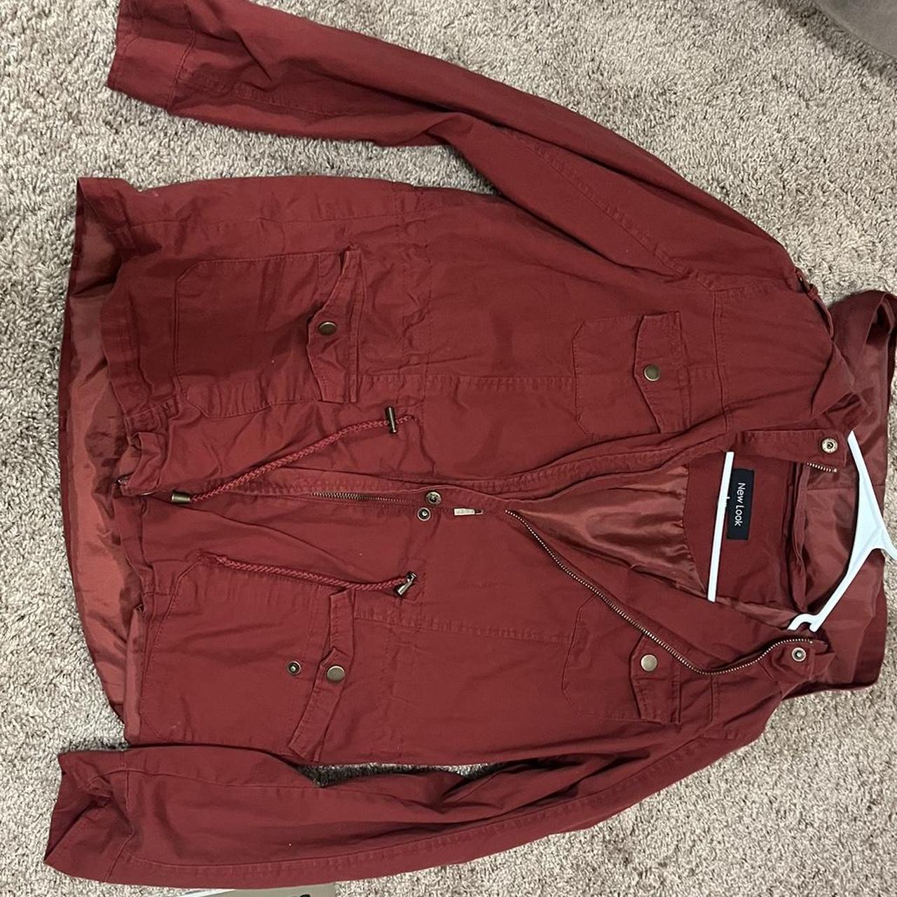 maroon utility jacket