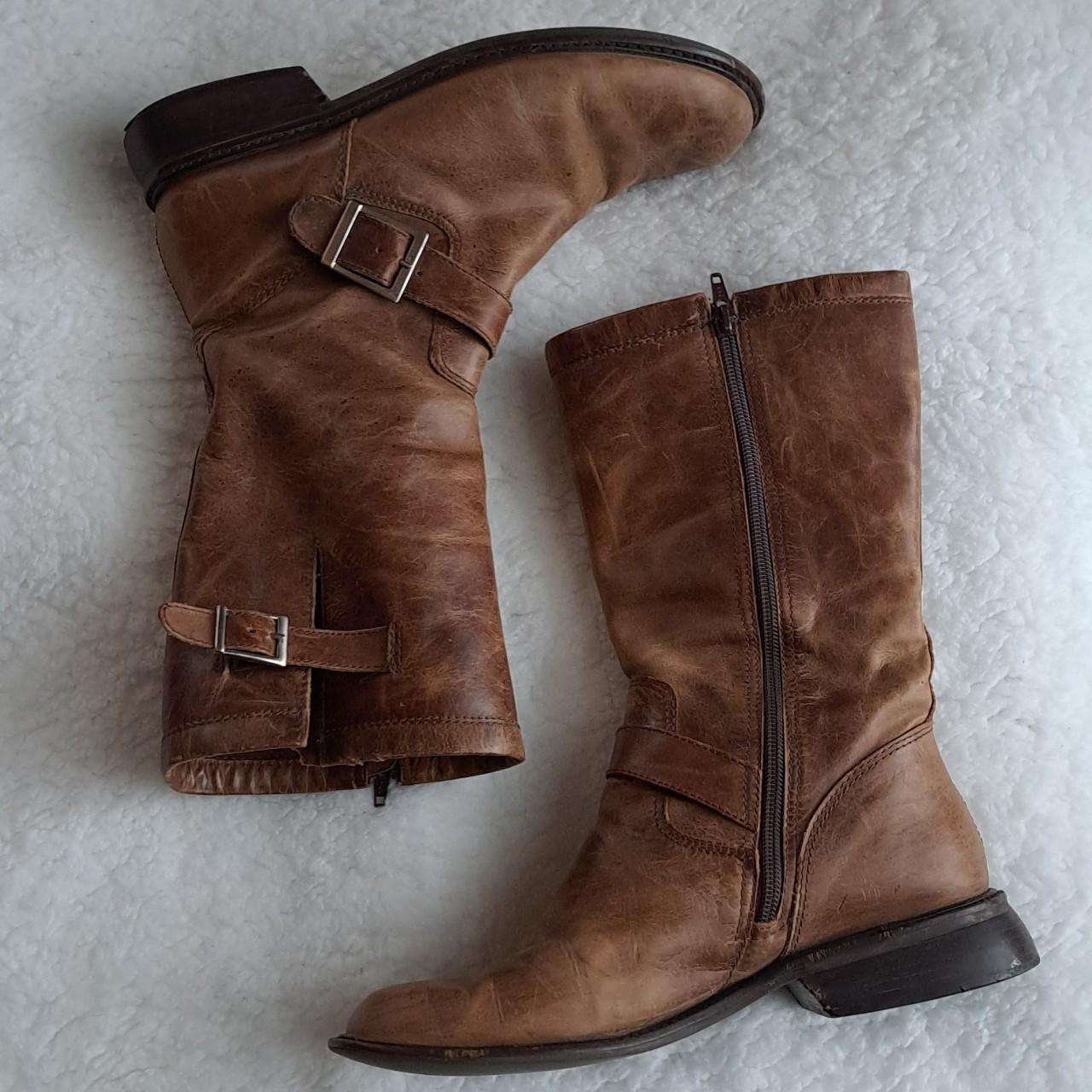 Naturalizer Women's Brown and Tan Boots | Depop