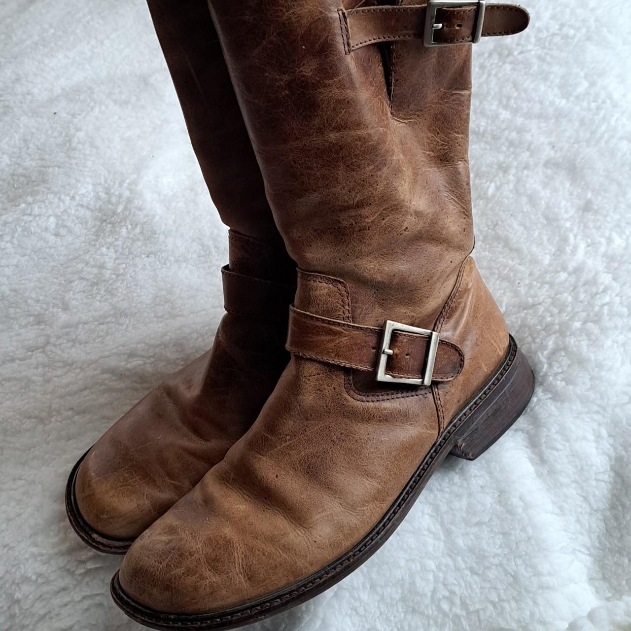 Naturalizer Women's Brown and Tan Boots | Depop