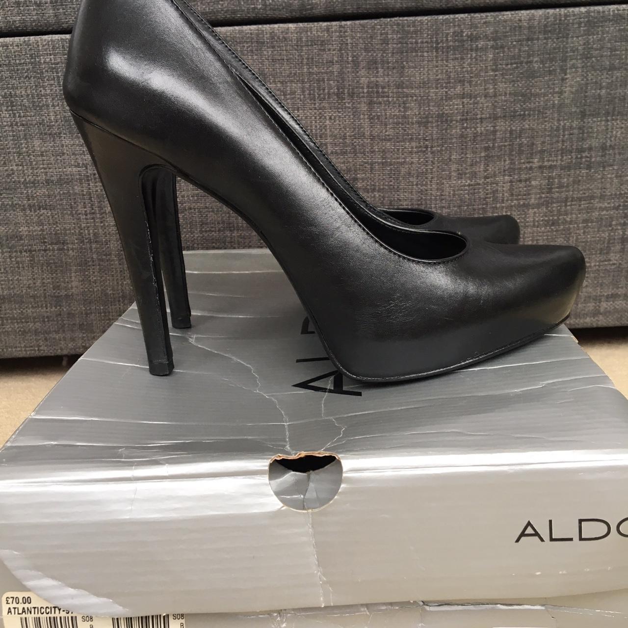 aldo black platform heels