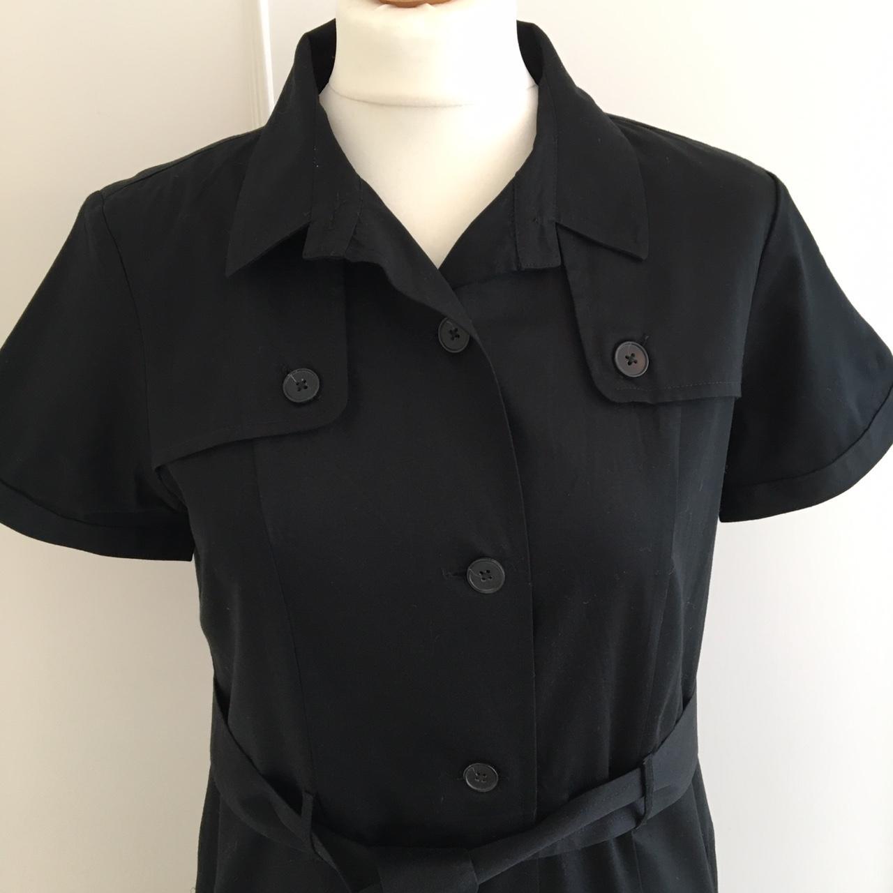 Gap black shirt dress. Button front, belt, pockets.... - Depop