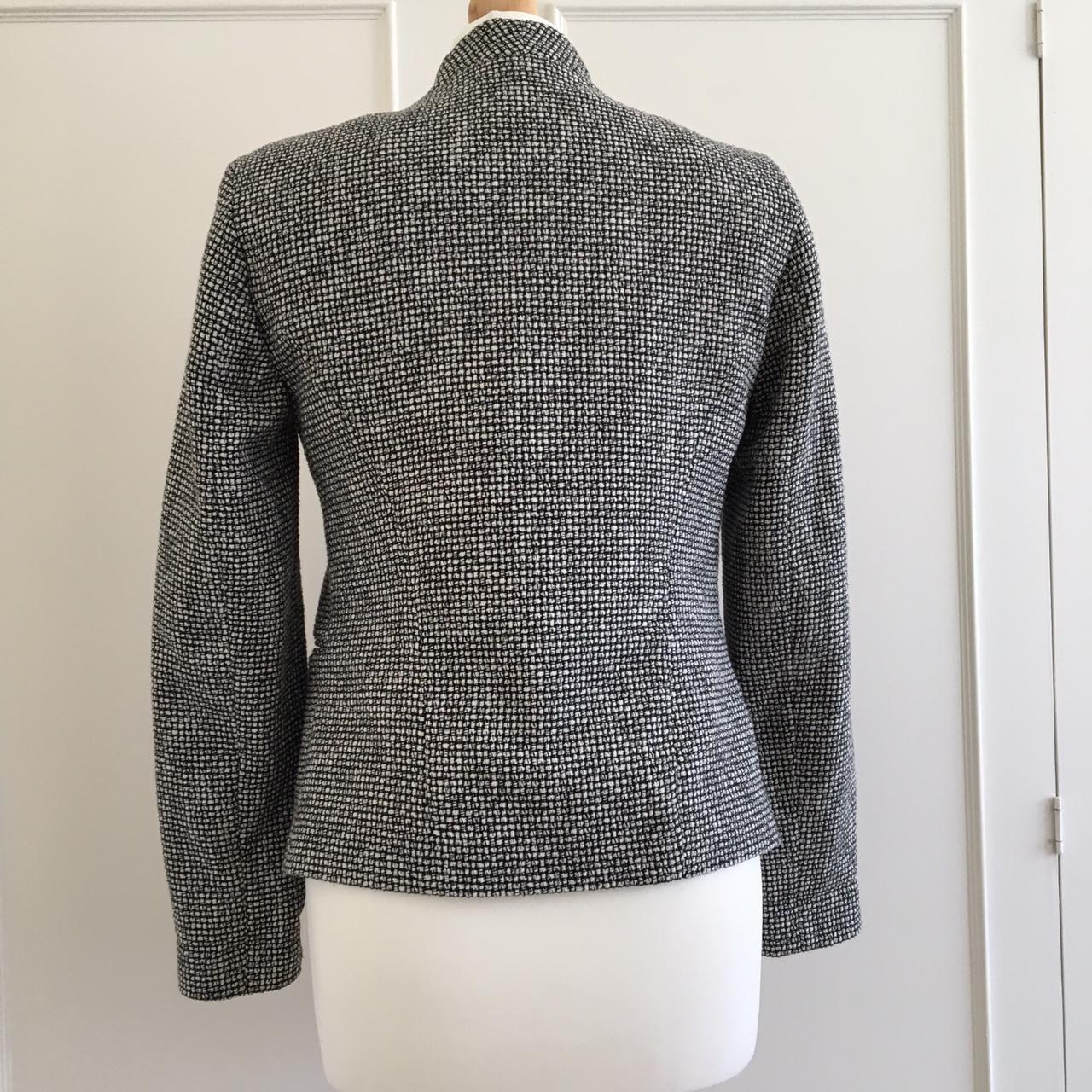 black and white fitted jacket. Worn once,... Depop