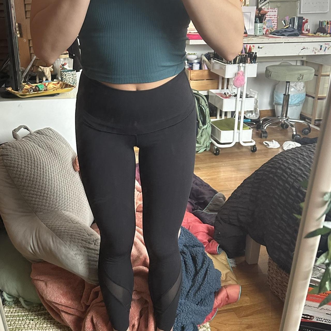 Lululemon leggings , Size 0, Scalloped bottom with