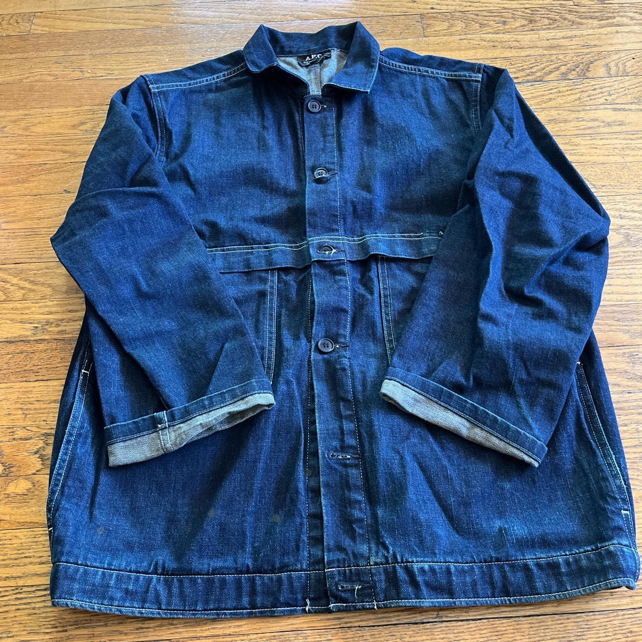 APC Denim Jacket Men’s size large Worn #apc... - Depop