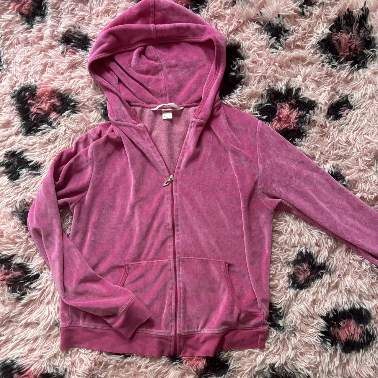 adorable Victoria’s Secret velour tracksuit zip up... - Depop