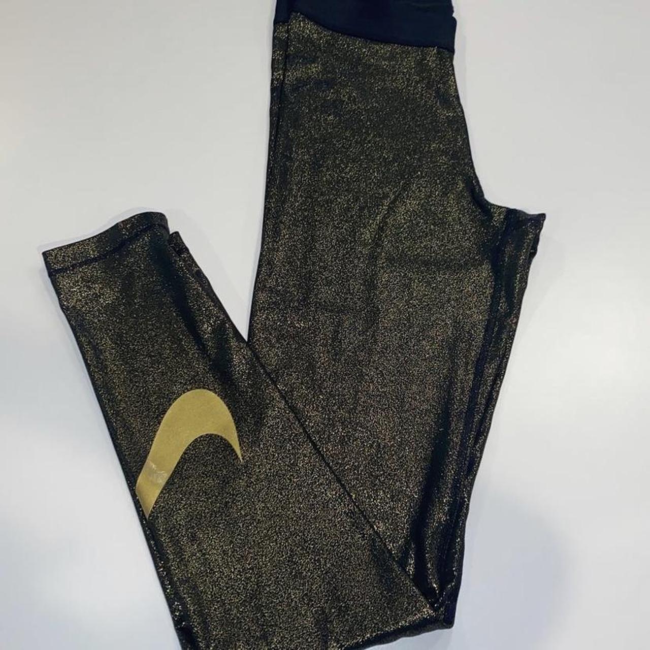 nike gold sparkle leggings