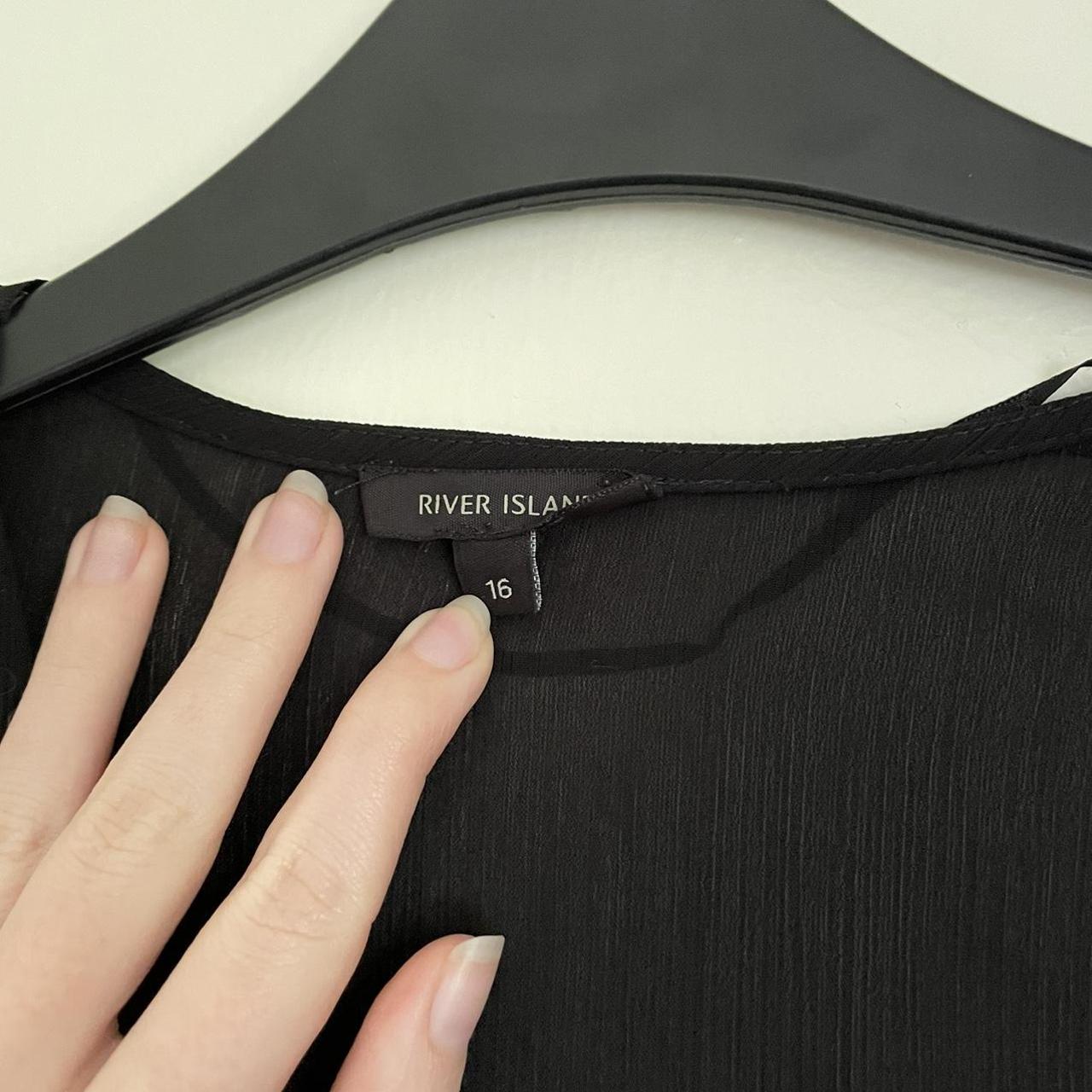 River Island Women's Black Blouse Depop