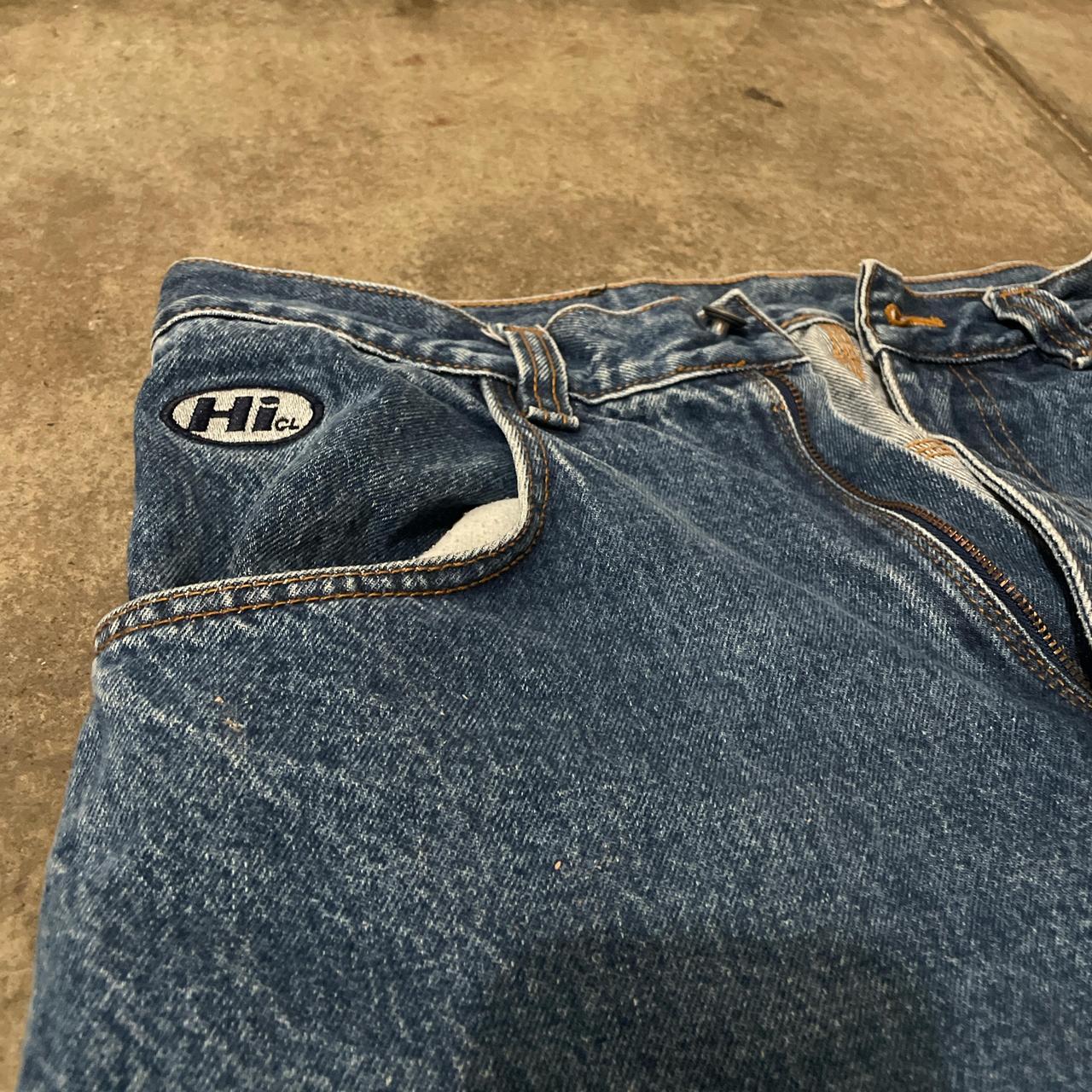 Vintage 90s Y2k Hi Cut Line Jeans Hi Husa Light Wash | Depop