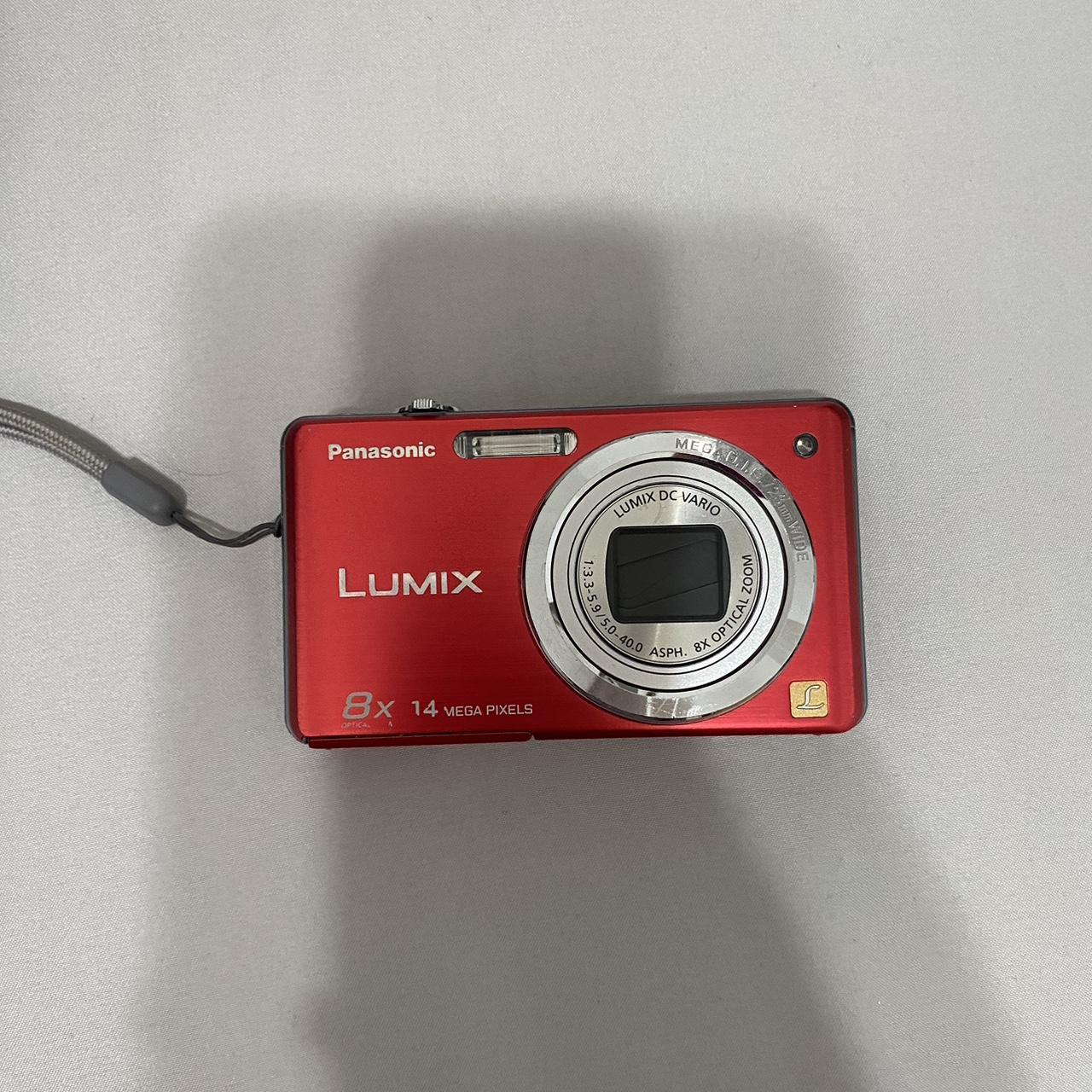 Red Panasonic Lumix DMCFH20 Digital Camera with... Depop