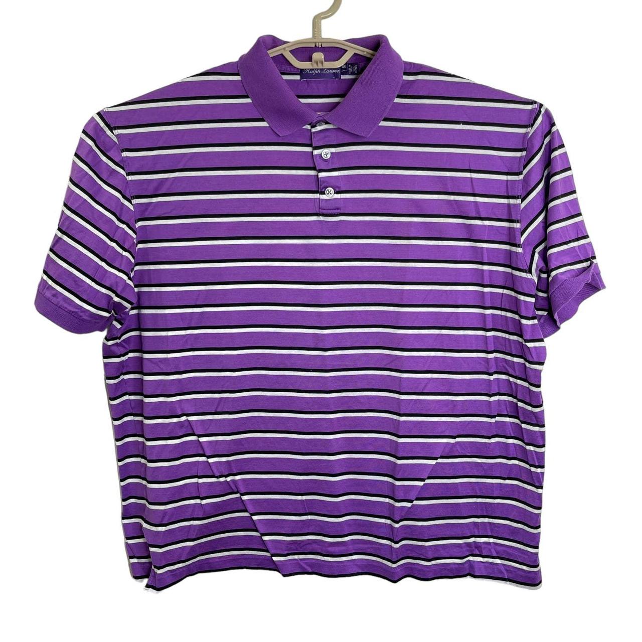Ralph Lauren Men's Purple and Black Polo-shirts | Depop