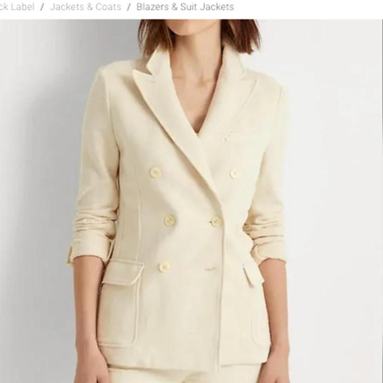 Lauren ralph lauren notch lapel best sale buttoned coat