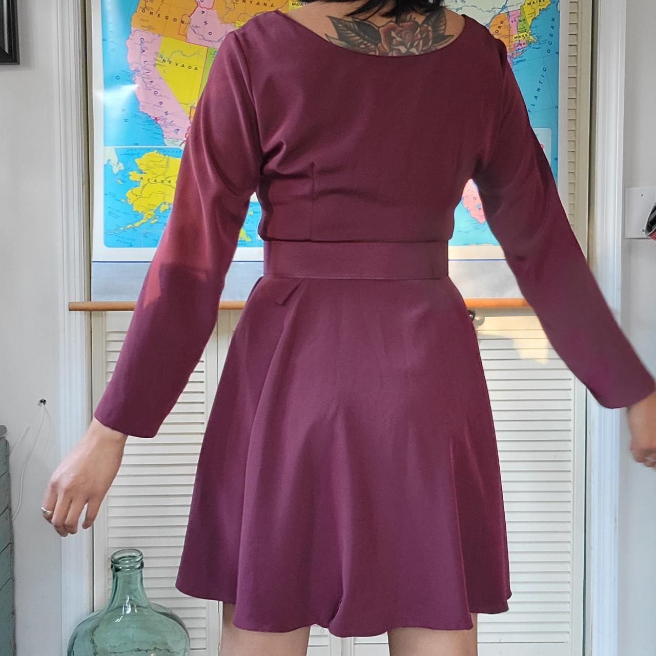 Miss selfridge burgundy dress best sale