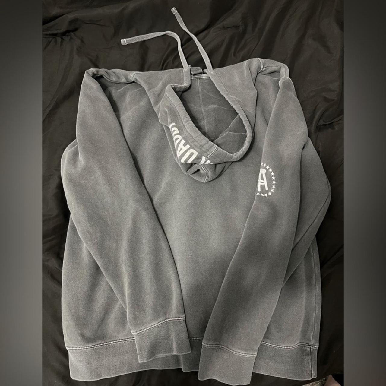 Barstool Sports Women's Grey and White Sweatshirt Depop