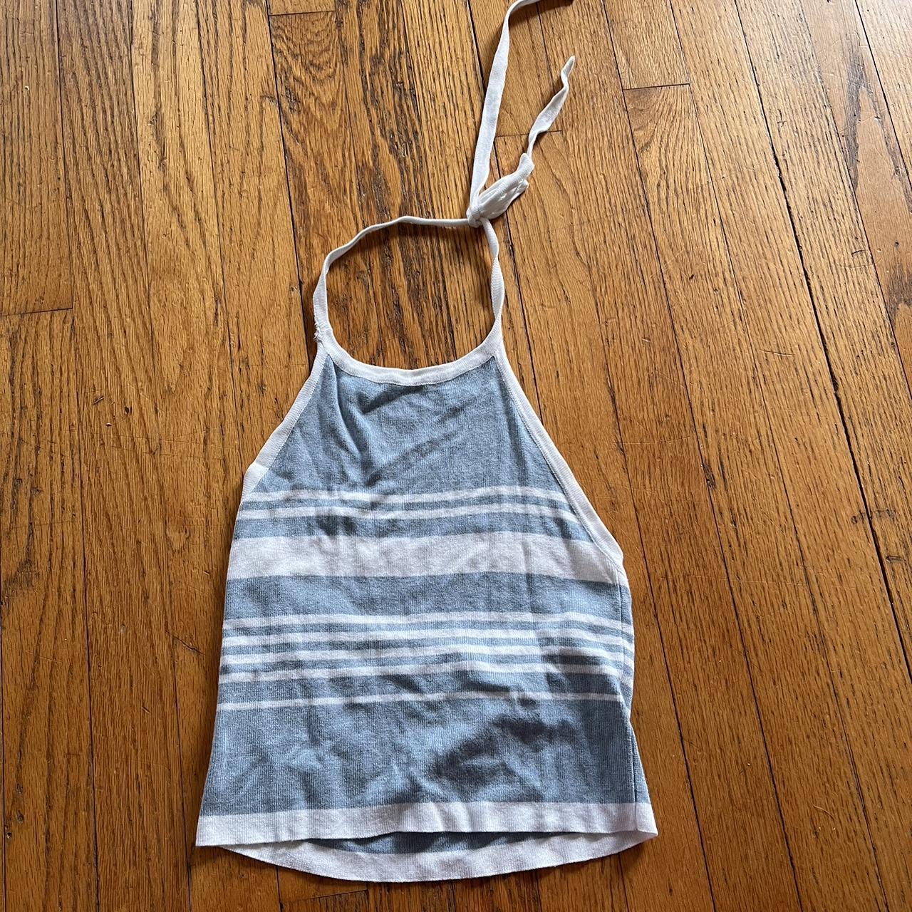 Brandy Melville blue halter top worn once - one