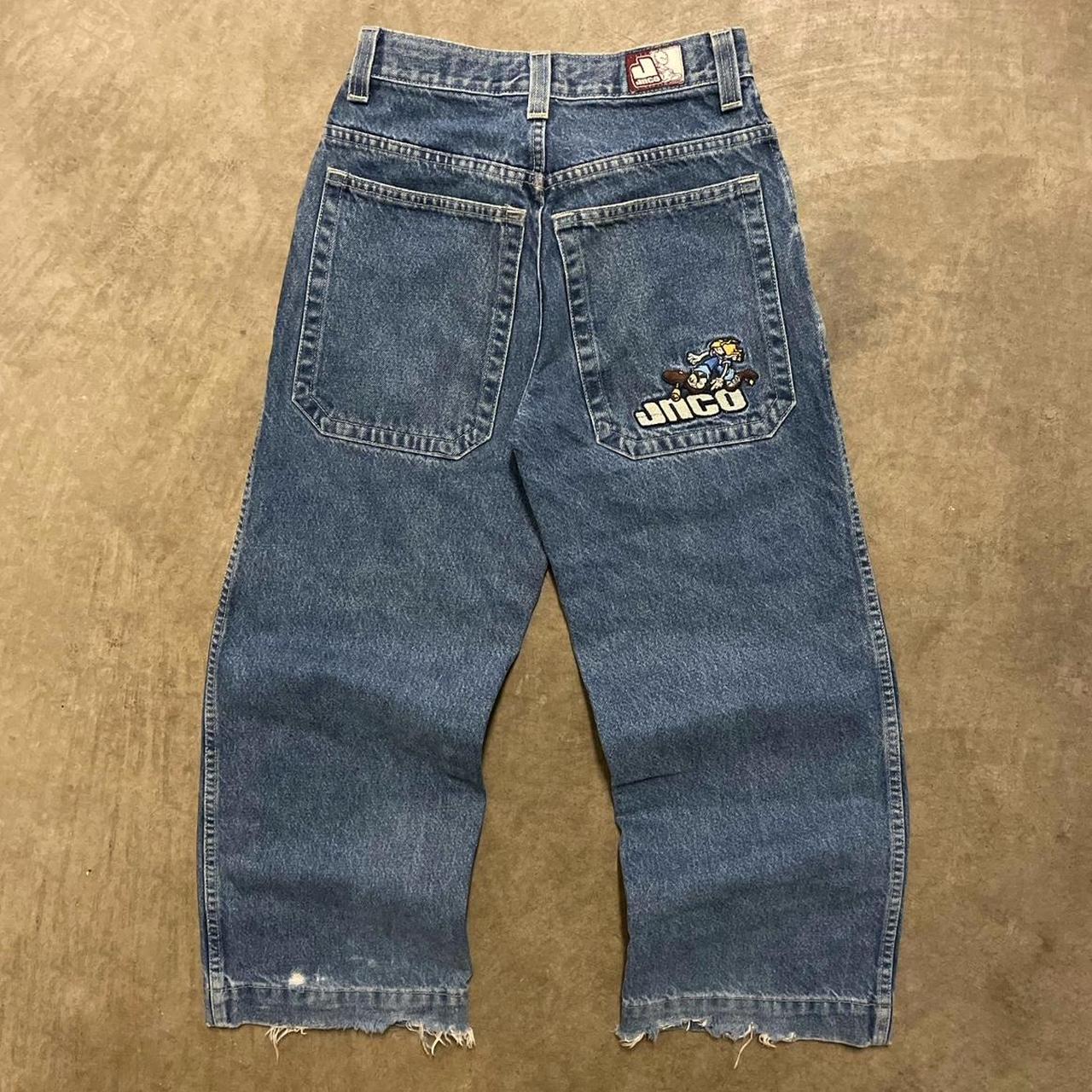 Vintage 2001 Jnco Flamehead Baggy Jeans Size: 26 x... - Depop