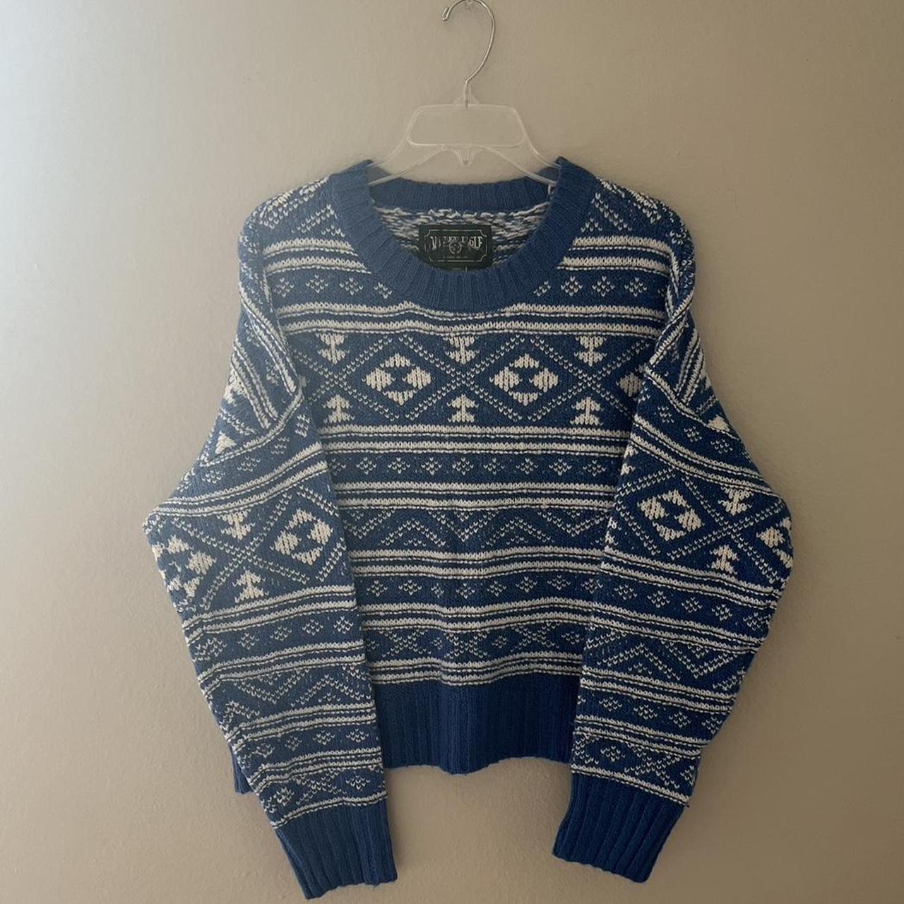 Blue American eagle sweater - Depop