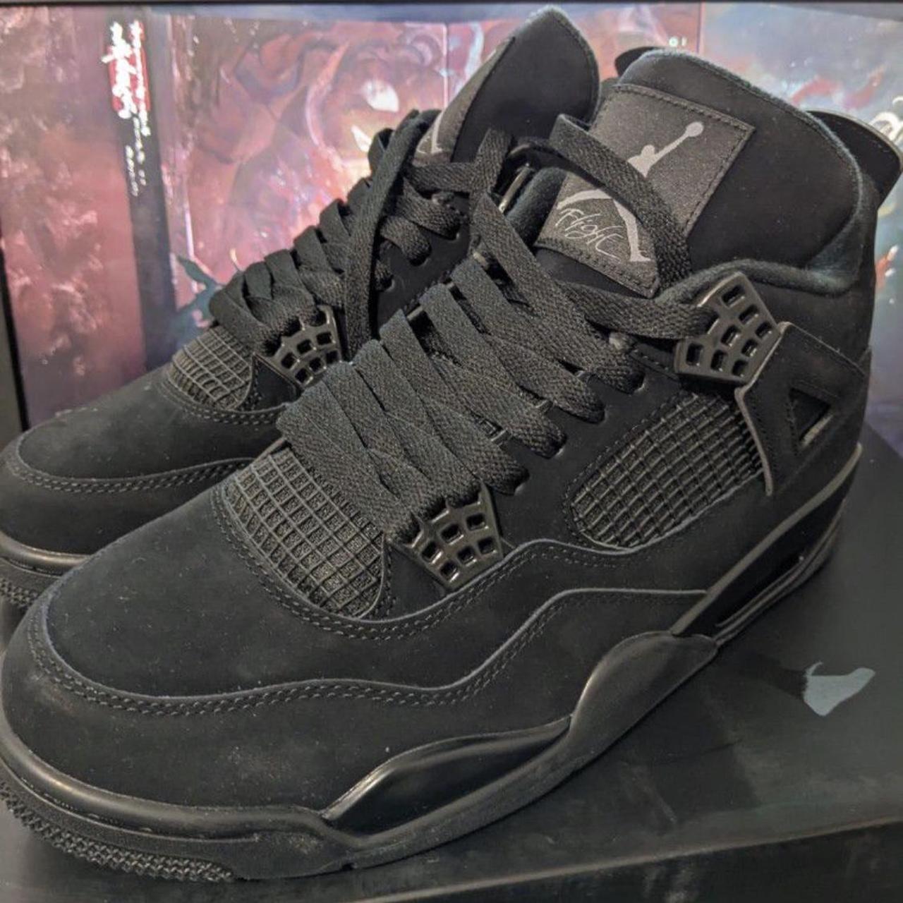 black cats jordan 4s kids size